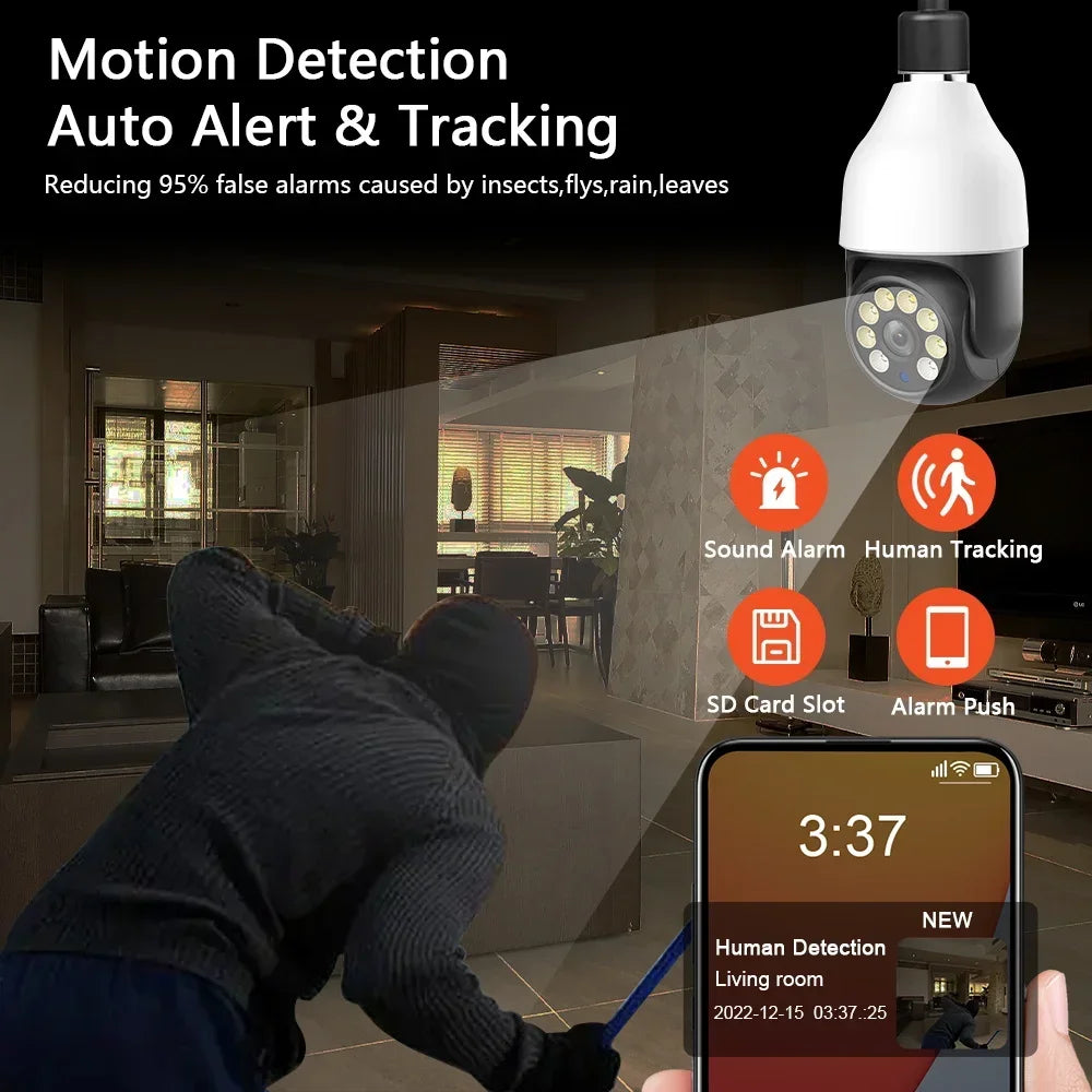 5MP Wireless Security Bulb Camera (WiFi & Night Vision)